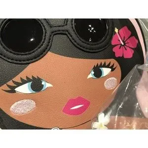 New Luv Betsey Johnson, Novelty Backpack , “LBMINDY” Tropical Hawaiian Girl Luv Betsey Johnson, Novelty Backpack Leather LBMINDY  main image 2